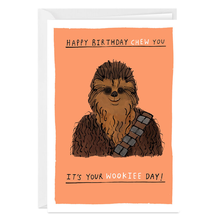 hallmark Star Wars™ Chewbacca™ Your Wookiee Day Custom Birthday Card