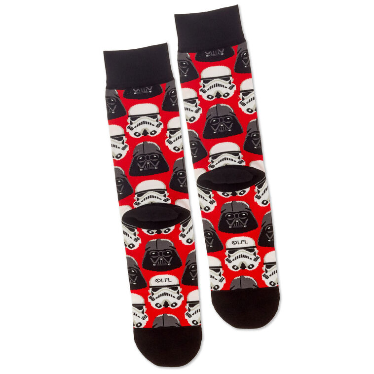 Hallmark Star Wars™ Darth Vader™ And Stormtrooper™ Helmet Novelty Crew Socks