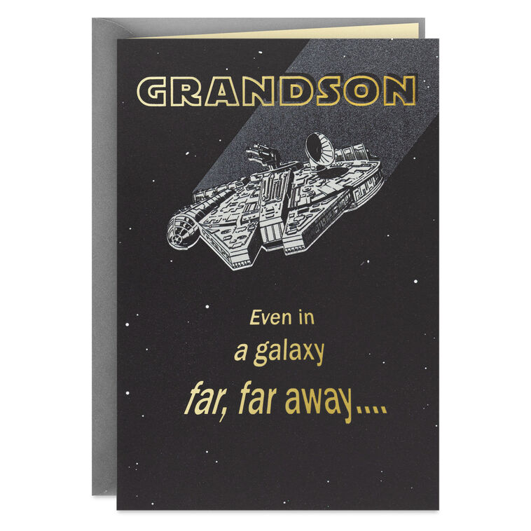 hallmark Star Wars™ Millennium Falcon™ Birthday Card for Grandson