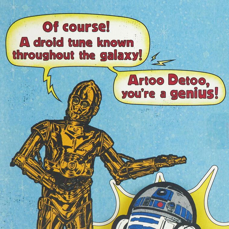 Hallmark Star Wars™ R2-D2™ And C-3PO™ Droid Tune Funny Musical Birthday Card