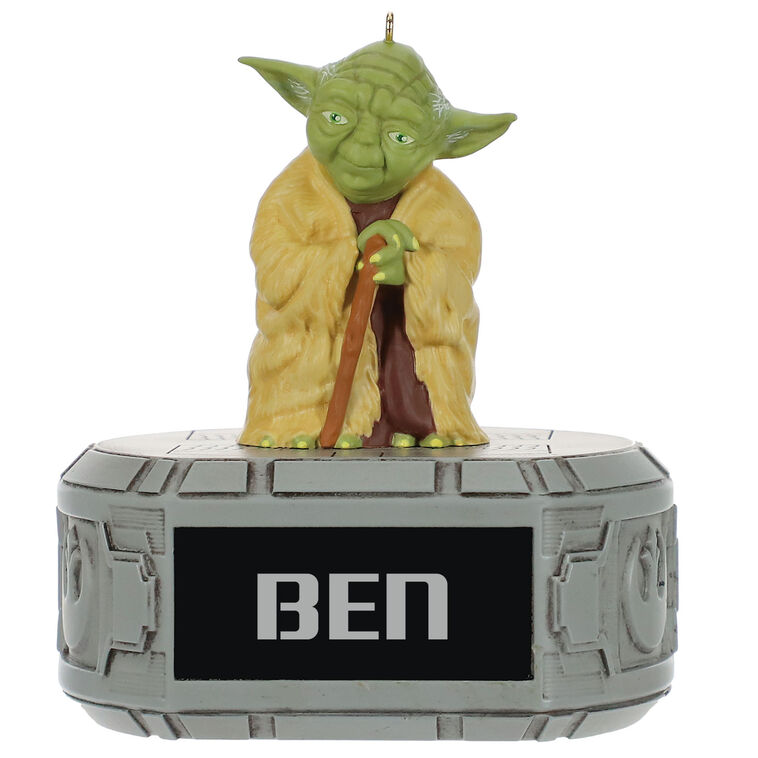 hallmark Star Wars™ Yoda™ Personalized Ornament Custom Text