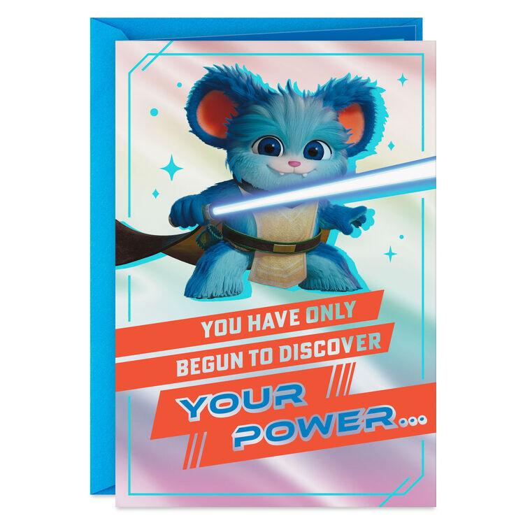 hallmark Star Wars: Young Jedi Adventures™ Nubs™ Birthday Card for Kid