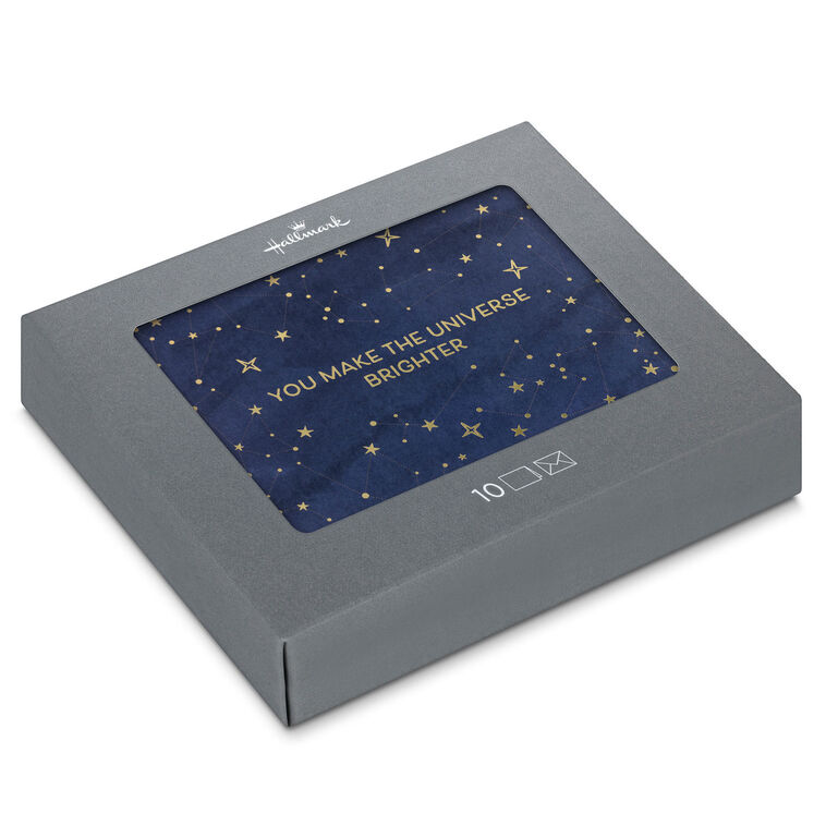 hallmark Starry Blue You Make the Universe Brighter Blank Thank You Notes Pack of 10