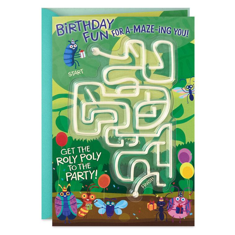 hallmark Start to Finish Fun Birthday Card With Maze