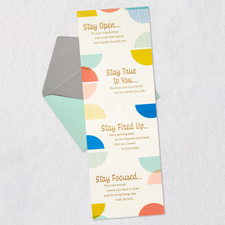 Hallmark Stay Open Focused And Positive Birthday Card For Daughter
