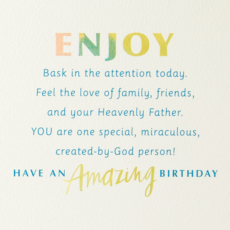 Hallmark Stop Look Listen And Enjoy Religious Birthday Card