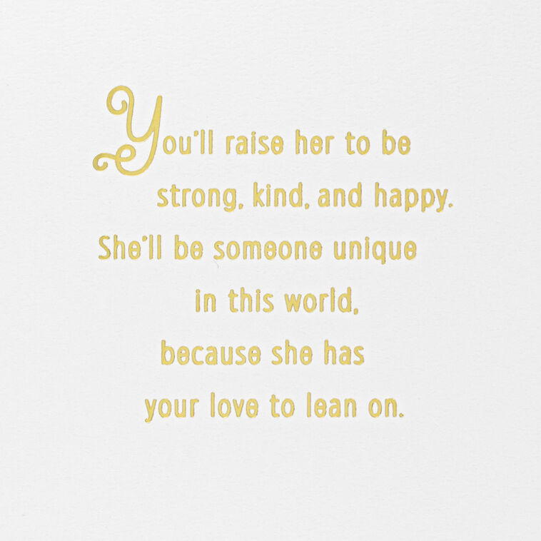Hallmark Strong Unique And Loved New Baby Girl Card