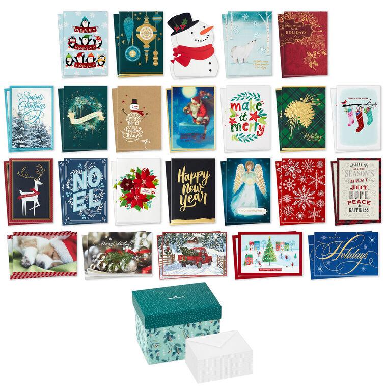 hallmark Stylish Holidays Christmas Card Assortment in Decorative Box Pack of 48