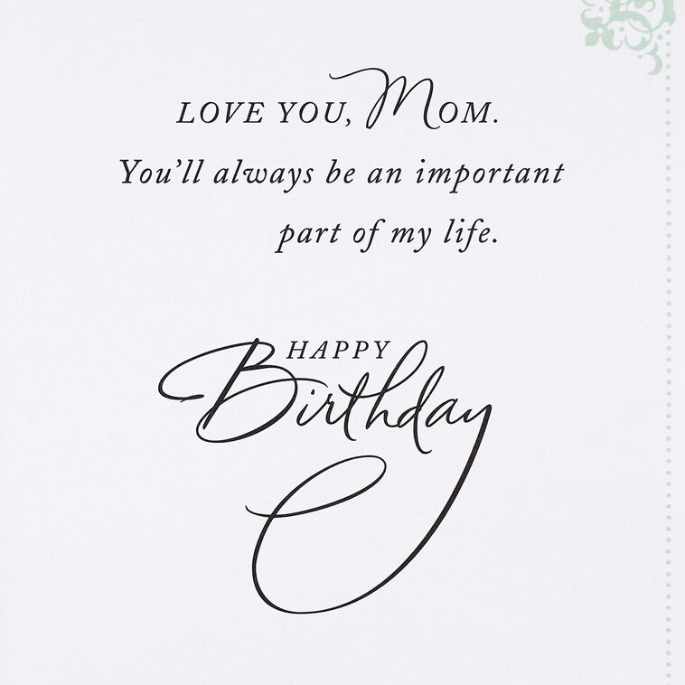 Hallmark Such An Important Part Of My Life Birthday Card For Mom