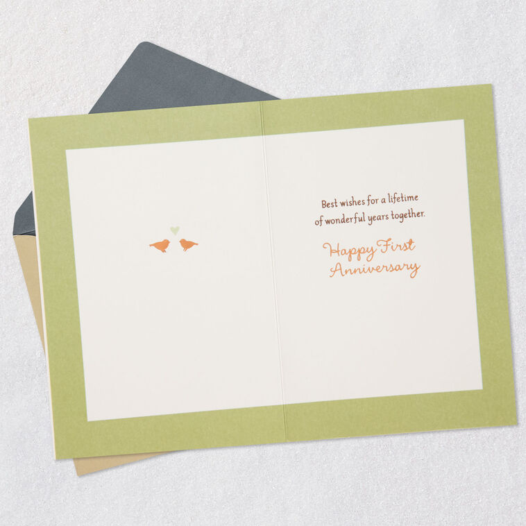 Hallmark Summer Autumn Winter Spring Trees First Anniversary Card