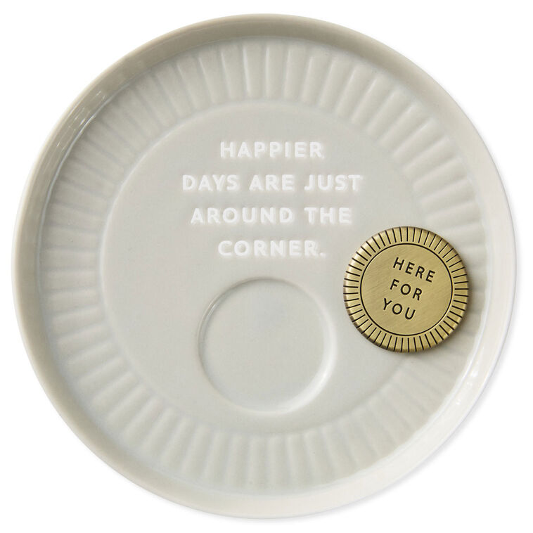 Hallmark Sun And Rays Round Trinket Dish With Token