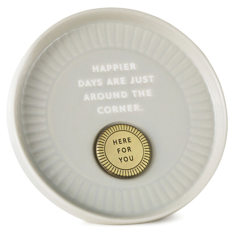 Hallmark Sun And Rays Round Trinket Dish With Token