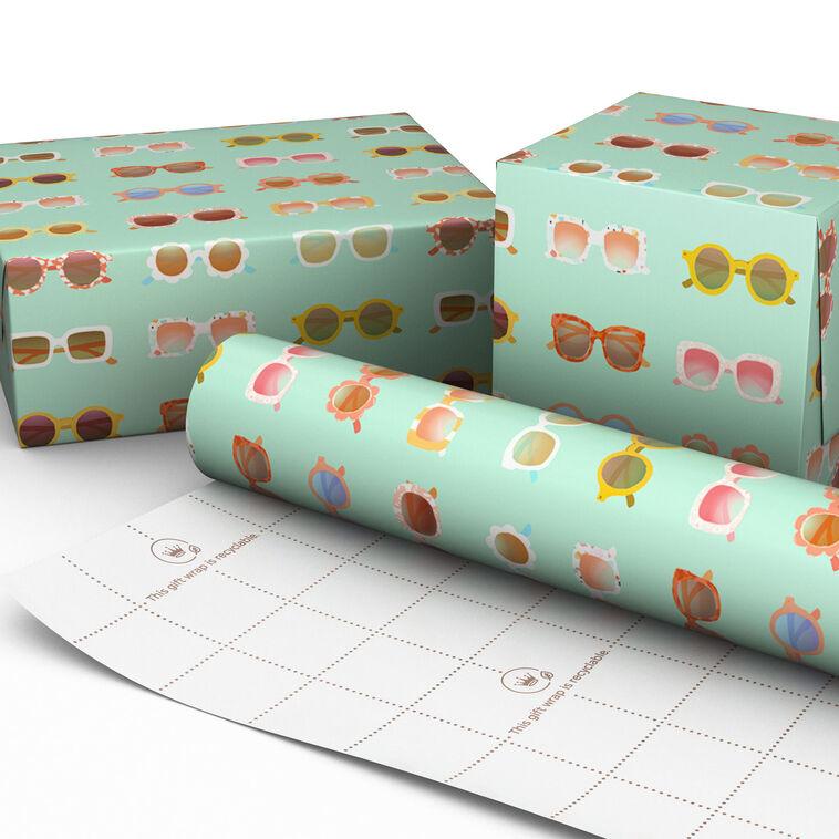 Hallmark Sunglasses On Mint Wrapping Paper 20 Sq. Ft
