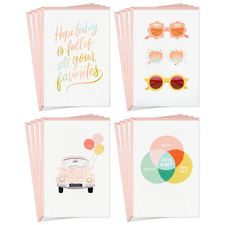 hallmark Sunny Tropical Assorted Boxed Blank Notes Pack of 16