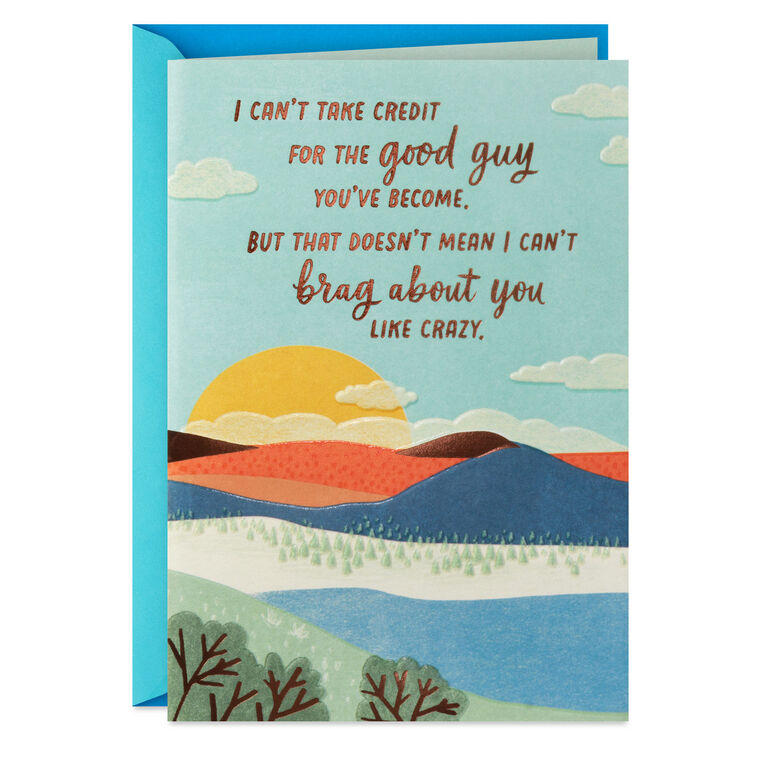hallmark Sunset Landscape Like a Son Birthday Card for Him