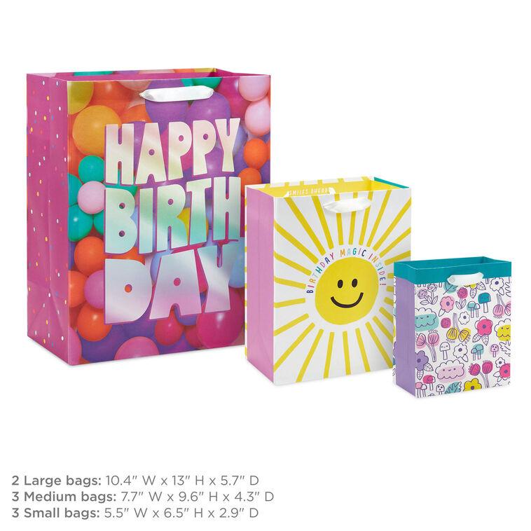 Hallmark Sunshine And Flowers 8-Pack Assorted Gift Bag Bundle