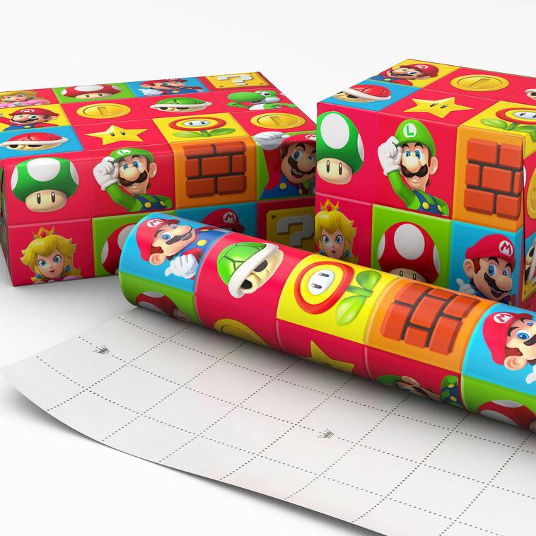 Hallmark Super Mario™ On Colorful Squares Wrapping Paper 17.5 Sq. Ft