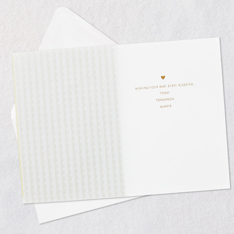 Hallmark Surrounded By Love Baptism Card For Baby With Hangable Cross