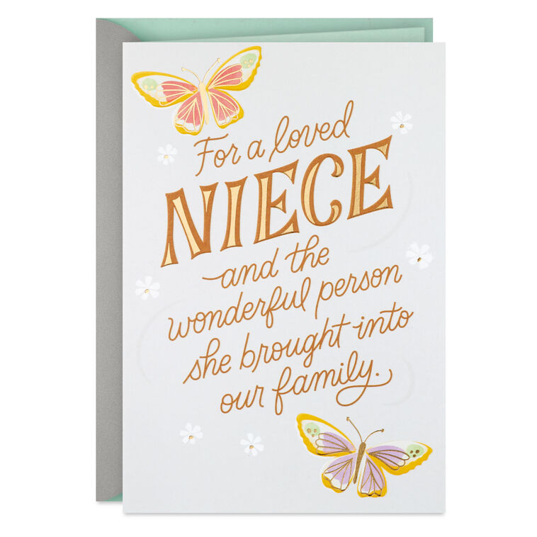 hallmark Surrounded by Love Wedding Card for Niece and Spouse