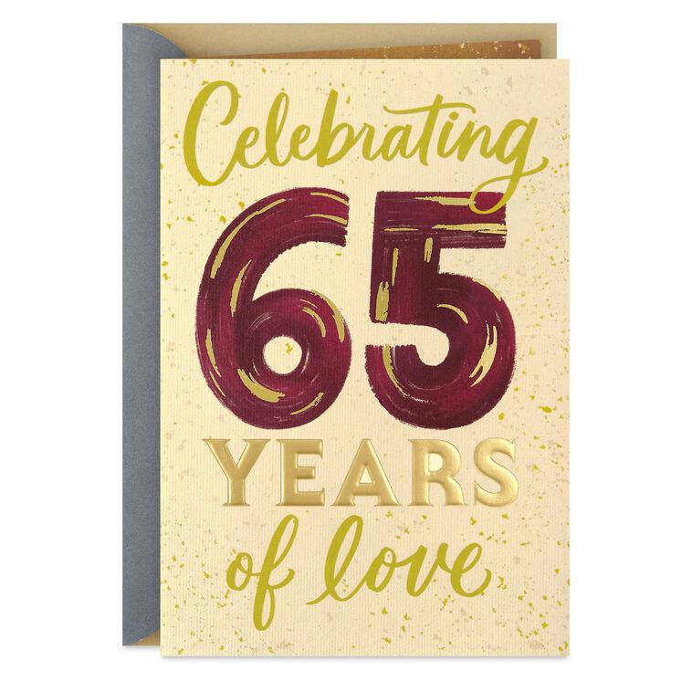 hallmark Surrounded By Loving Wishes 65th Anniversary Card for Couple