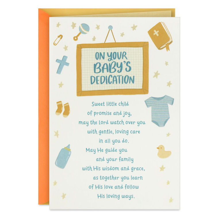 hallmark Sweet Child of Promise and Joy Baby Dedication Card