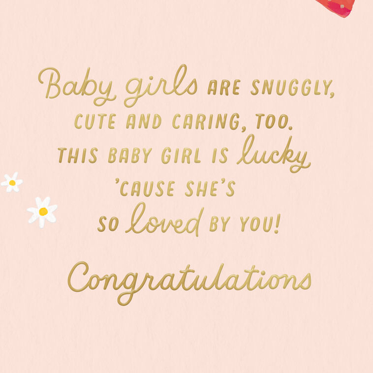 Hallmark Sweet Fun And Loved A Ton New Baby Girl Card