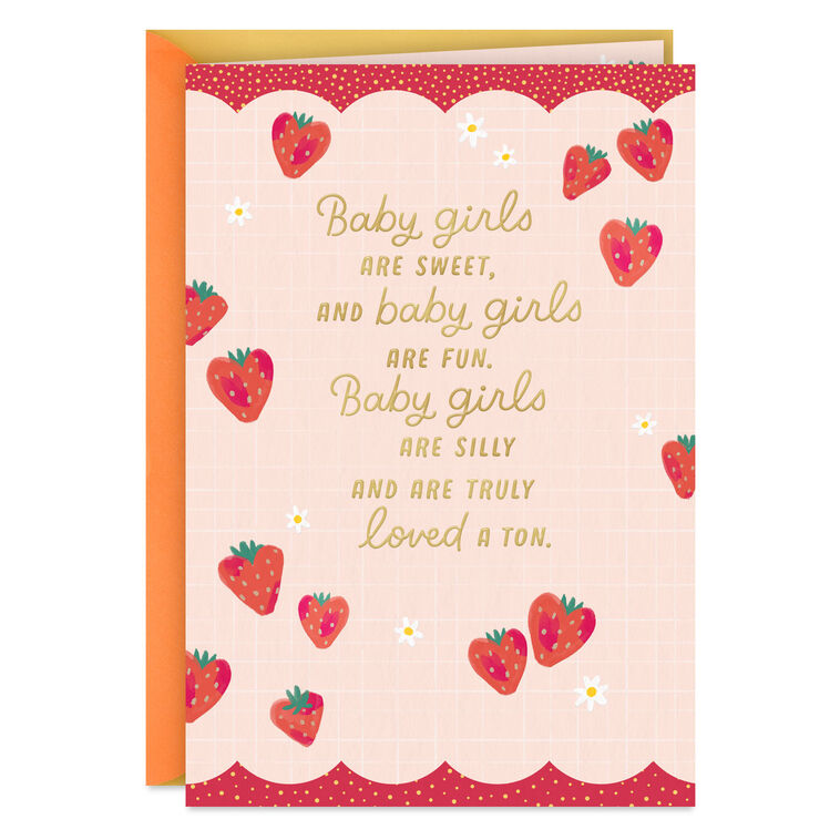hallmark Sweet Fun and Loved a Ton New Baby Girl Card