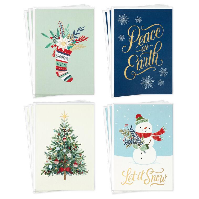 hallmark Sweet Holiday Illustrations Assorted Christmas Cards Pack of 12