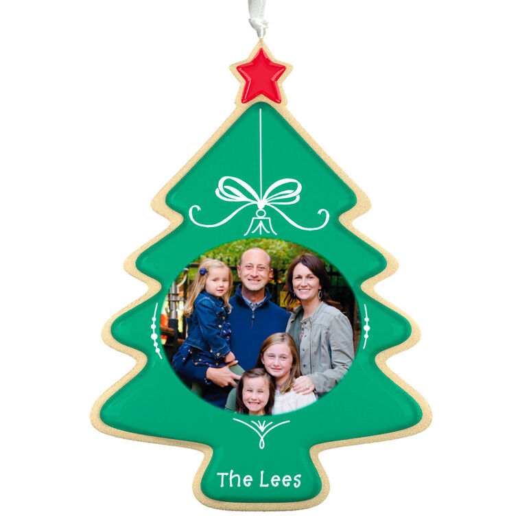 hallmark Sweet Memories Sugar Cookie Tree Personalized Ornament Custom Oval Photo and Text