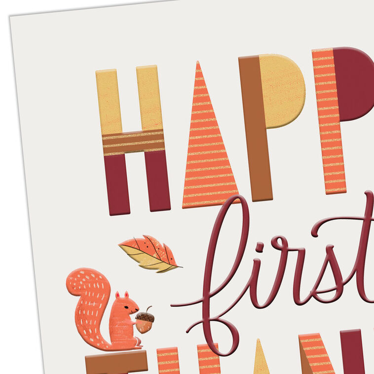 Hallmark Sweet Precious One Baby's First Thanksgiving Card
