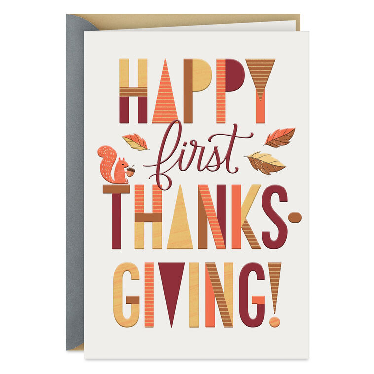 hallmark Sweet Precious One Baby's First Thanksgiving Card