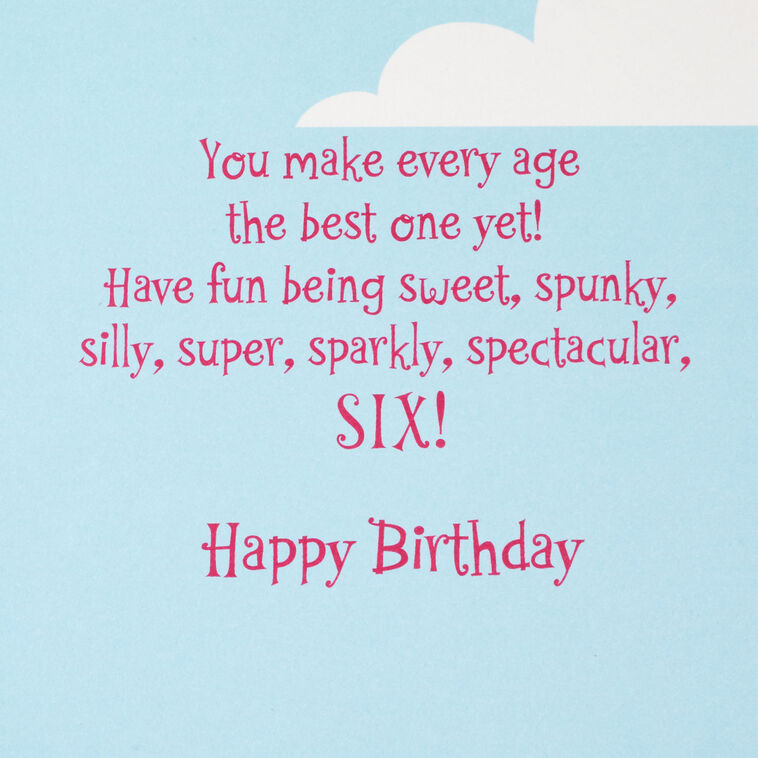 Hallmark Sweet Six Ballerina Animals 6th Birthday Card With Stickers