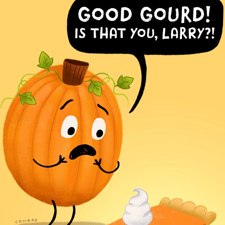 Hallmark Sweet Surprises Pumpkin Pie Funny Thanksgiving Card