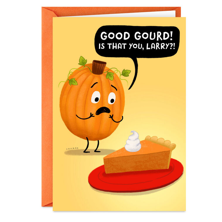 hallmark Sweet Surprises Pumpkin Pie Funny Thanksgiving Card
