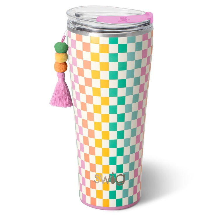 hallmark Swig Check Mate Stainless Steel Tumbler 32 oz