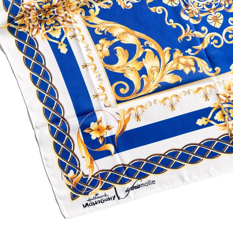 Hallmark Sylvia Mollie Be Bold Blue And Gold Fashion Scarf