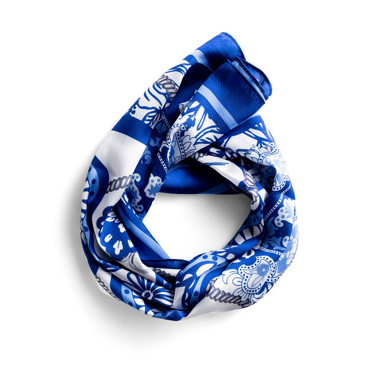 hallmark Sylvia Mollie Blue and White Delight Fashion Scarf