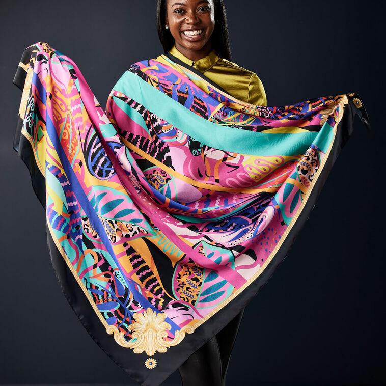 Hallmark Sylvia Mollie Bold And Bright Abstract Scarf