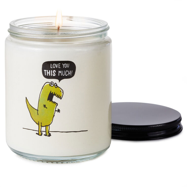Hallmark T-Rex Love You This Much Scented Single-Wick Jar Candle 7 Oz