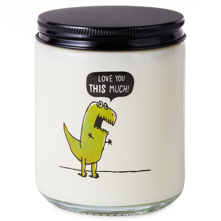 hallmark T-Rex Love You This Much Scented Single-Wick Jar Candle 7 oz
