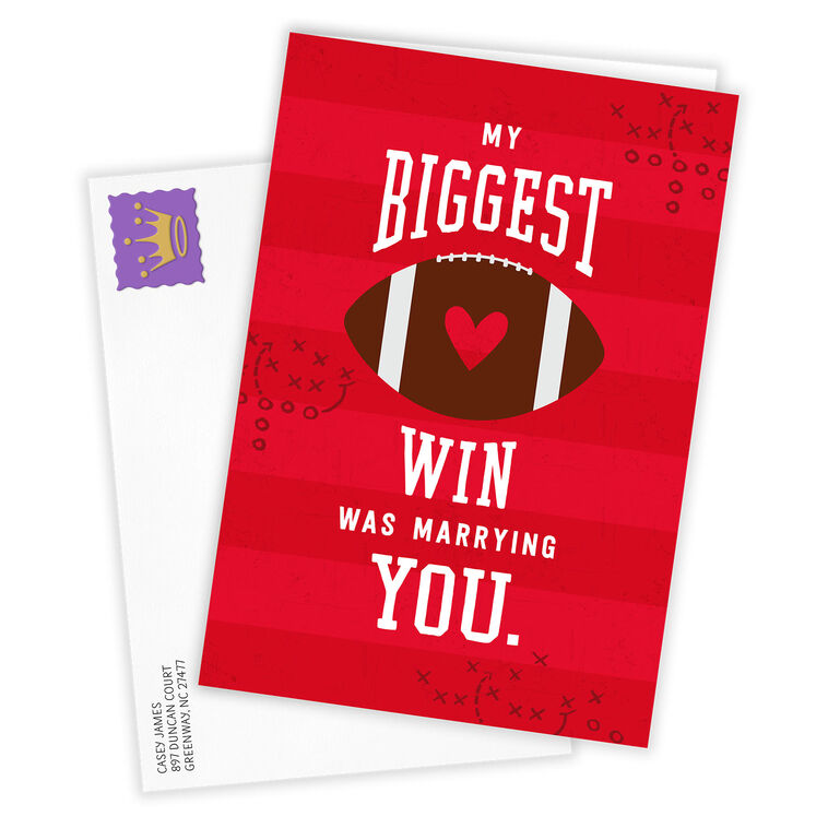Hallmark Team Us Football Custom Love Card For Spouse