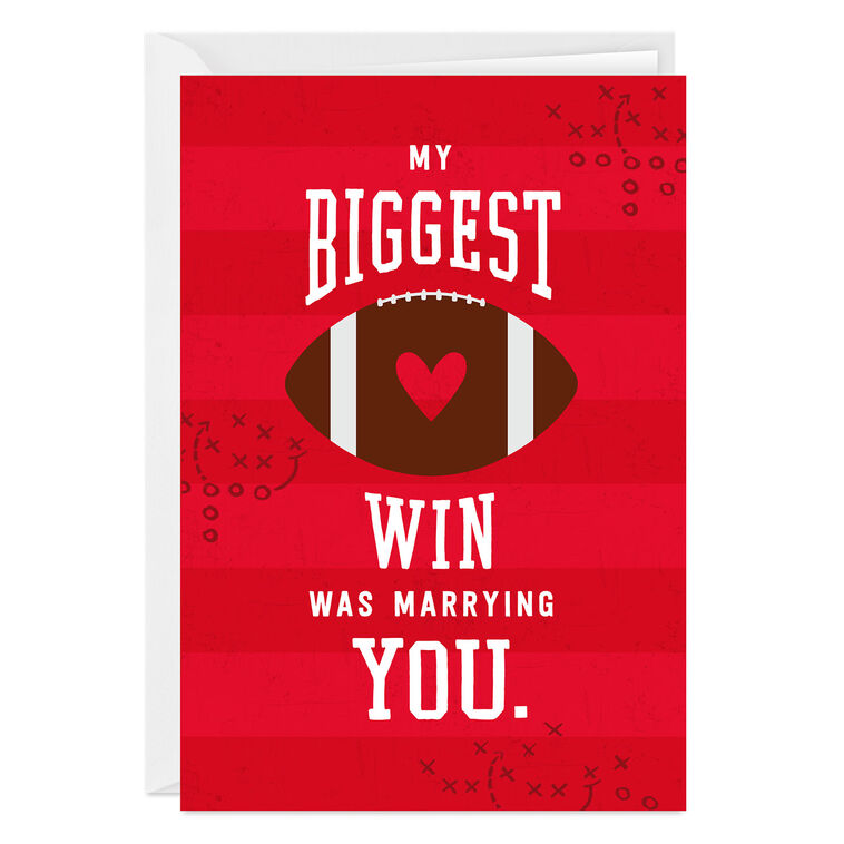 hallmark Team Us Football Custom Love Card for Spouse