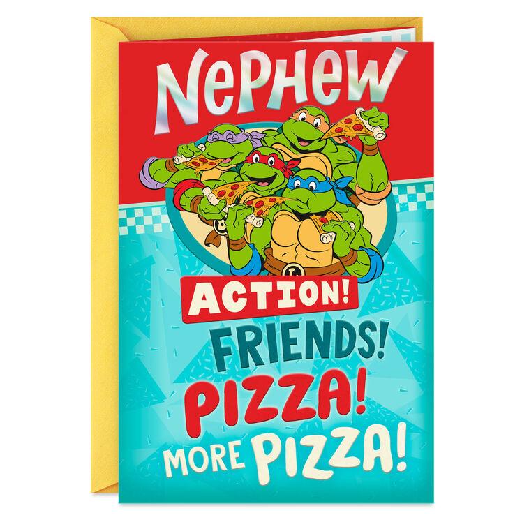 hallmark Teenage Mutant Ninja Turtles More Pizza Birthday Card for Nephew