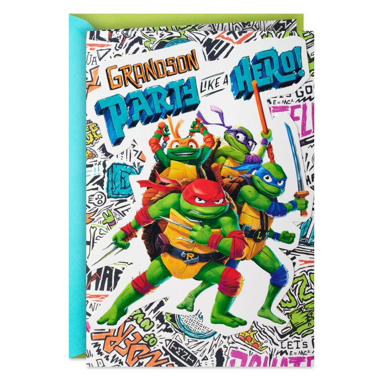 hallmark Teenage Mutant Ninja Turtles: Mutant Mayhem Party Like a Hero Birthday Card for Grandson
