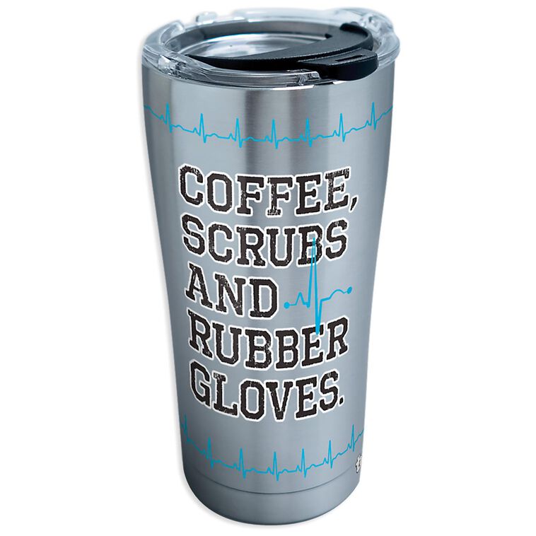 hallmark Tervis Coffee Scrubs Rubber Gloves Stainless Steel Tumbler 20 oz