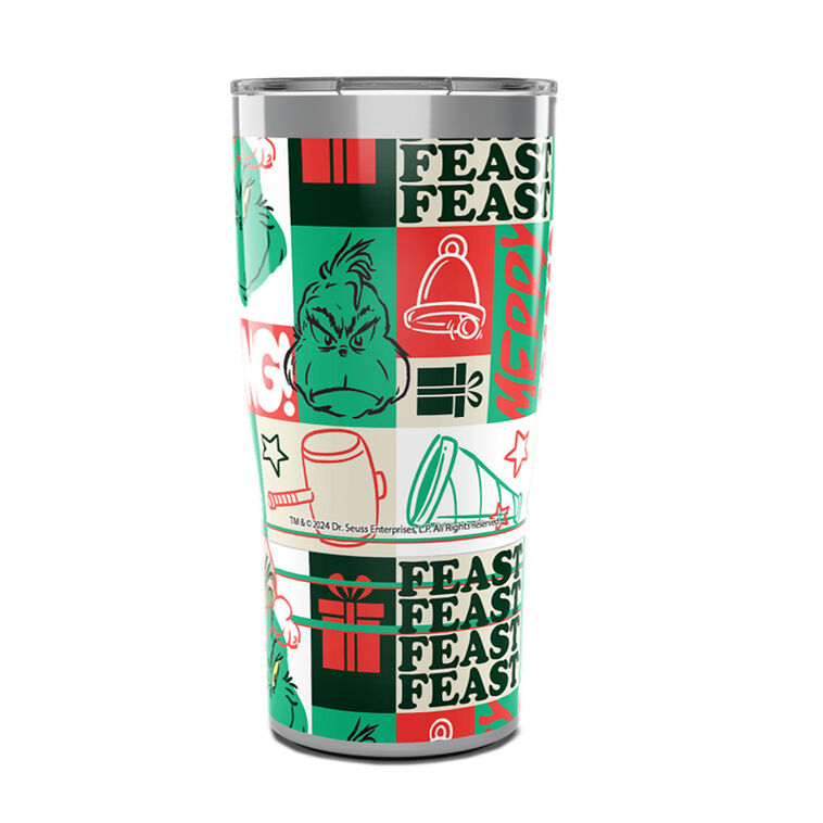 Hallmark Tervis Dr. Seuss Grinch Merry Feast Stainless Steel Tumbler 20 Oz