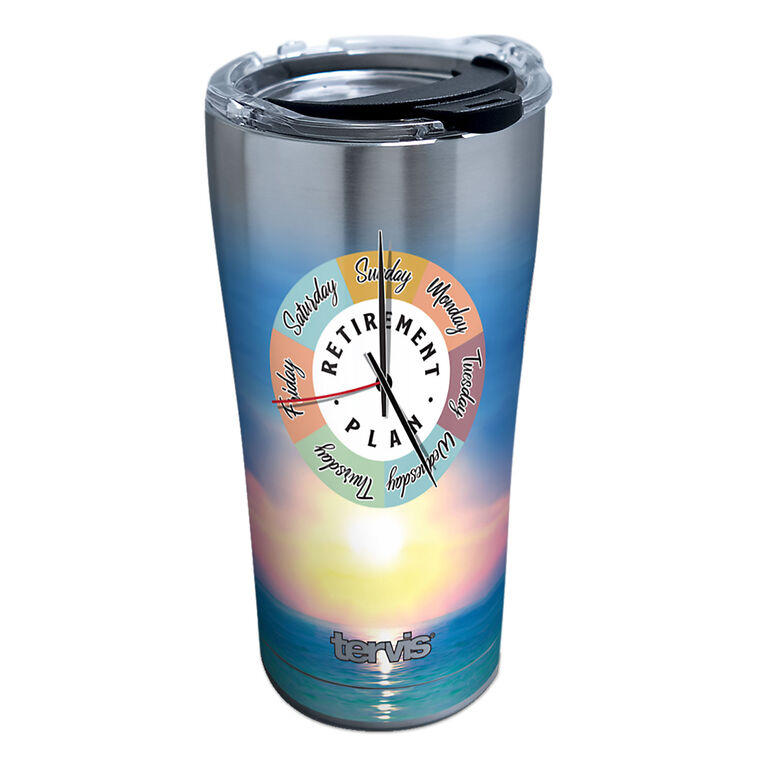 hallmark Tervis Retirement Clock Stainless Steel Tumbler 20 oz