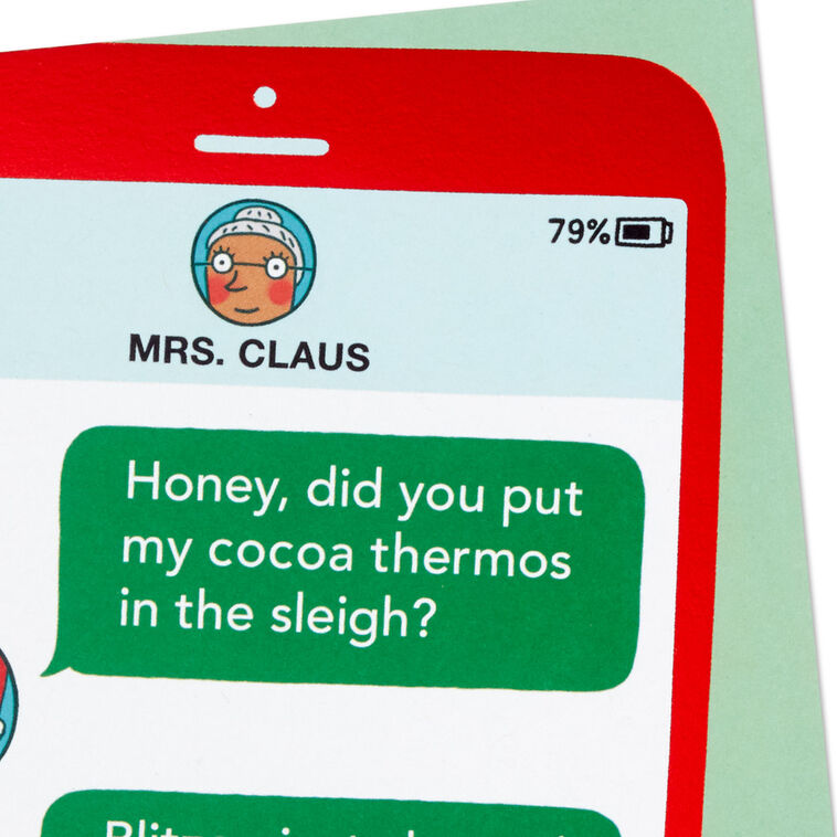 Hallmark Texting Santa Funny Romantic Christmas Card For Her