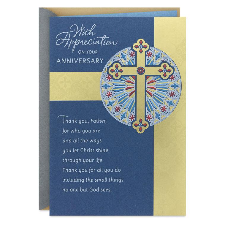 hallmark Thank You Father Ordination Anniversary Card for Priest