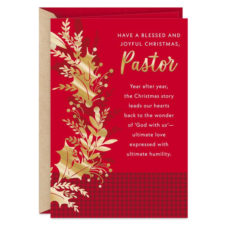 hallmark Thank You for All You Do Religious Christmas Card for Pastor